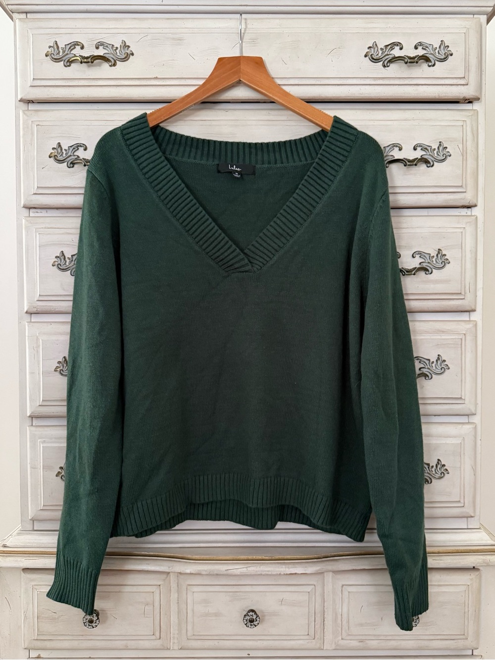 Lulus Green V-Neck Sweater